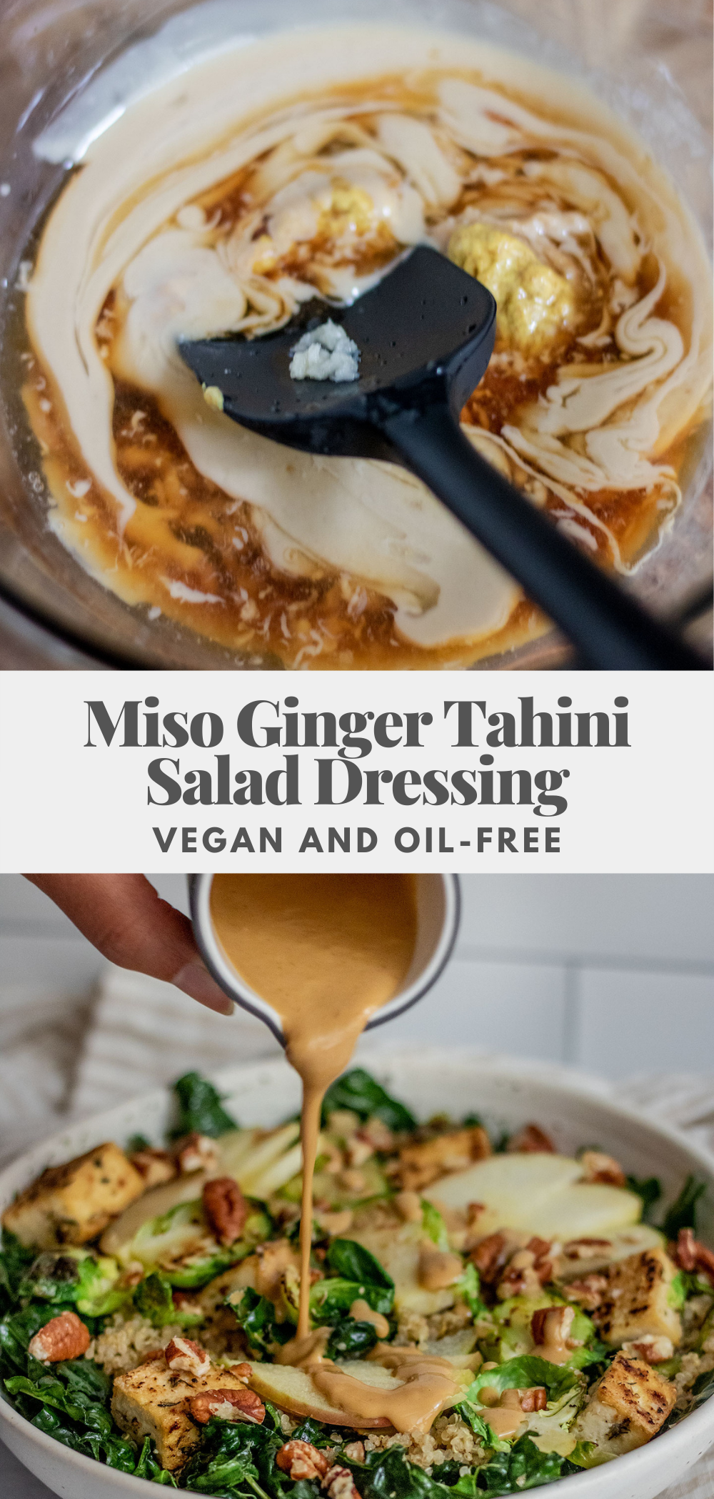 Miso Ginger Tahini Salad Dressing - Plant Based RD