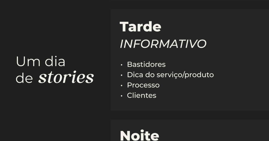 Roteiro para Stories