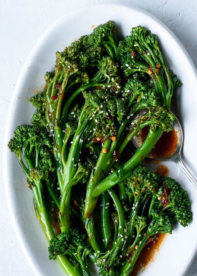 Spicy Sautéed Sesame Garlic Broccolini