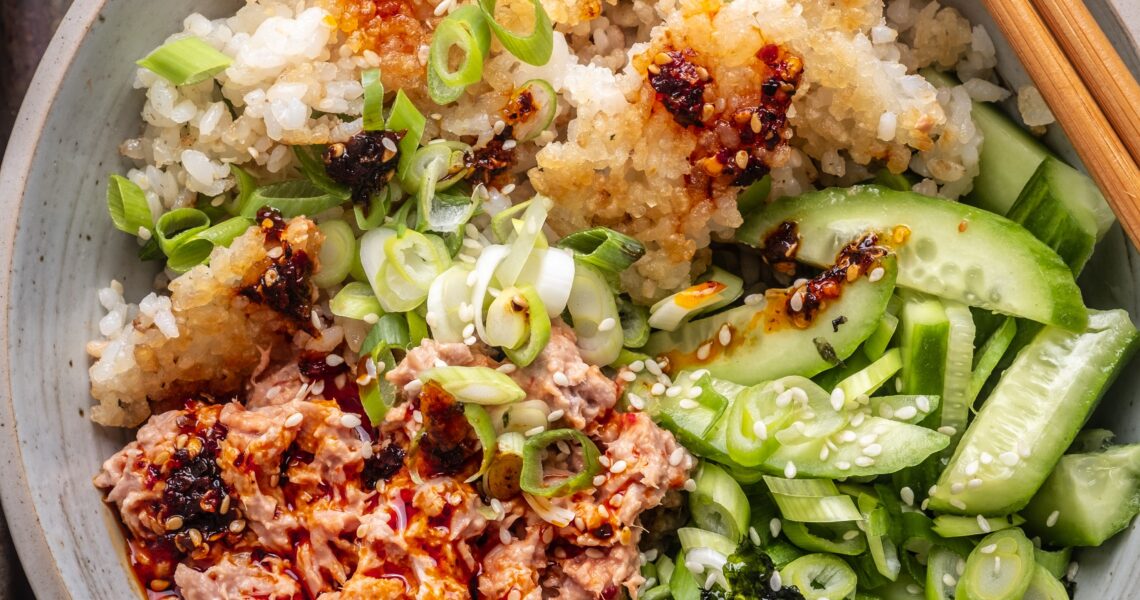 Spicy Tuna Sushi Bowl with Crispy Rice