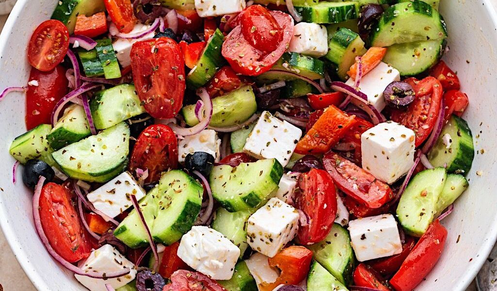 Vegan Greek Salad - Cupful of Kale