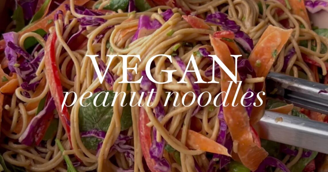 Vegan Rainbow Peanut Noodles